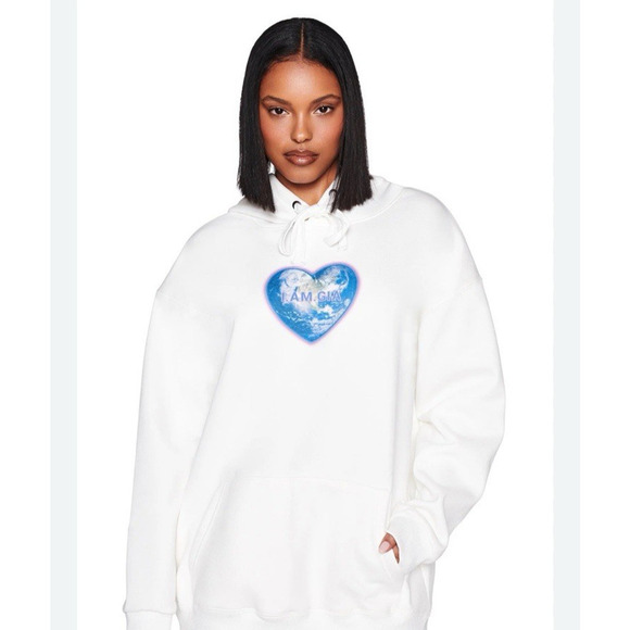 I.AM.GIA Tops - I. AM. GIA Harmony Hoodie Women's White One Size Sweater NWT Sweatshirt Graphic